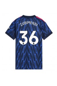 Arsenal Martin Zubimendi #36 Jalkapallovaatteet Naisten Vieraspaita 2025-26 Lyhythihainen